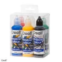 Creall-Glass stickerverf/windowcolour, assortiment 6x80ml algemeen