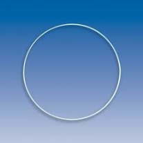 Spanraam / wit gelakte metalen ring, 25 cm