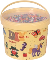 Hama midi strijkkralen, 30.000 st, 9 kleuren
