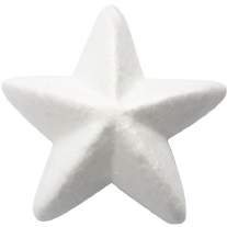OUTLET Styropor ster/piepschuim ster/tempex sterren, 10 cm, 10 stuks
