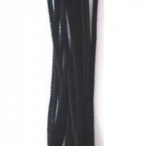 Chenilledraad, 6 mm, 30 cm 20 stuks zwart