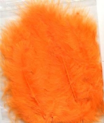 OUTLET Marabou donsveren 10-12 cm, 15 stuks, oranje
