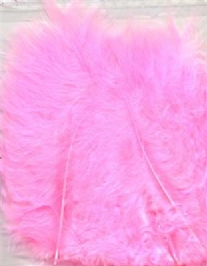 Marabou donsveren, 10-12 cm, 15 stuks, roze