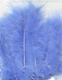 Marabou donsveren, 10-12 cm, 15 stuks, lichtblauw