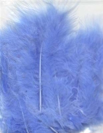 OUTLET Marabou donsveren, 10-12 cm, 15 stuks, lichtblauw
