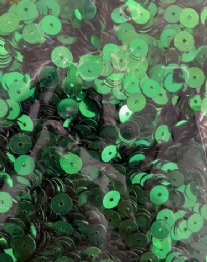 Pailletten/lovertjes, 6 mm, 10 gram, ca.1000 stuks, groen