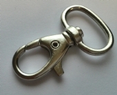 Musketons, hoogte 4 cm, 10 stuks, zilverkleurig