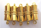 Magneetsluitingen, 11 mm, 5 stuks, goudkleurig