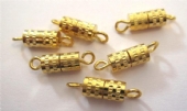 Tonsluitingen, 8 mm, 6 stuks, goudkleurig