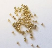 Knijpkralen, 1 mm, 100 stuks, goudkleurig