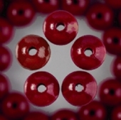 Houten kralen, rond, 4 mm, 165 stuks, donkerrood