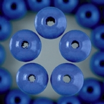 Houten kralen, rond, 4 mm, 150 stuks, middenblauw