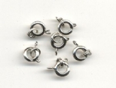 Veerringslutingen, 9 mm, 5 stuks, zilverkleurig