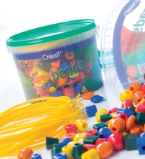Creall-superbeads kunststof rijgkralen, assortiment 245 stuks