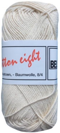 Cotton eight 8/4, katoenen breigaren/haakgaren, 50 gram, ongebleekt