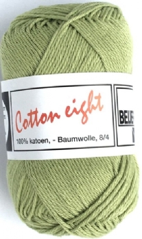 Cotton eight 8/4, katoenen breigaren/haakgaren, 50 gram, lichtgroen