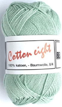 Cotton eight 8/4, katoenen breigaren/haakgaren, 50 gram, pastelgroen
