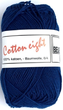 Cotton eight 8/4, katoenen breigaren/haakgaren, 50 gram, korenblauw