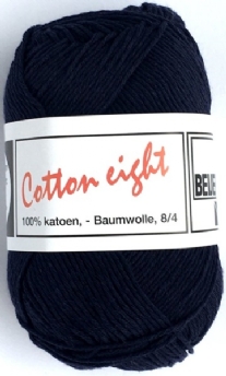 Cotton eight 8/4, katoenen breigaren/haakgaren, 50 gram, donkerblauw