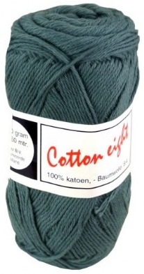 Cotton eight 8/4, katoenen breigaren/haakgaren, 50 gram, blauwgroen