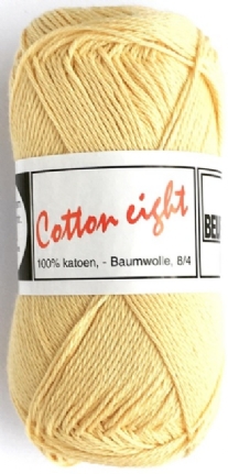 Cotton eight 8/4, katoenen breigaren/haakgaren, 50 gram, geel