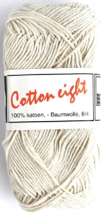 Cotton eight 8/4, katoenen breigaren/haakgaren, 50 gram, creme