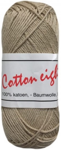 Cotton eight 8/4, katoenen breigaren/haakgaren, 50 gram, lichtbeige
