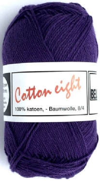 Cotton eight 8/4, katoenen breigaren/haakgaren, 50 gram, paars