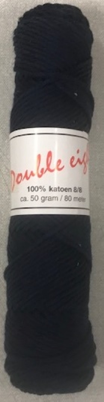 Cotton doubele eight 8/8, katoenen breigaren/haakgaren, 50 gram, marine