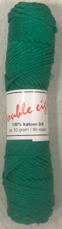Cotton doubele eight 8/8, katoenen breigaren/haakgaren, 50 gram, smaragd