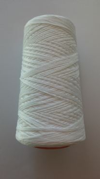 Cotton 12 borduurgaren/breigaren/haakgaren, 100 gram, wit