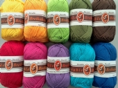 Durable 8/4, katoenen breigaren/haakgaren, assortiment heldere kleuren