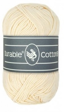 Durable cotton 8, katoenen breigaren/haakgaren, 50 gram, 2172 cream