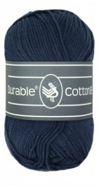 Durable cotton 8, katoenen breigaren/haakgaren, 50 gram, 321 Navy