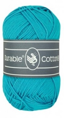 Durable cotton 8, katoenen breigaren/haakgaren, 50 gram, 371 Turquoise