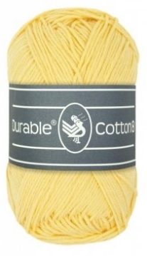 Durable cotton 8, katoenen breigaren/haakgaren, 50 gram, 274 Light Yellow