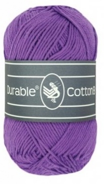Durable cotton 8, katoenen breigaren/haakgaren, 50 gram, 270 Purple