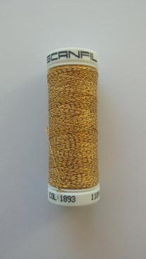 Metaalsiergaren 100 mtr goud