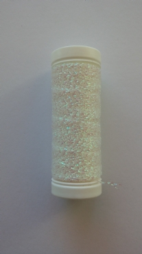 Metaalsiergaren/metallic garen, 100 meter, iriswit