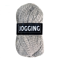 Populair jogging sokkenwol 50 gram grijs/wit
