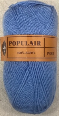 Populair perle breiwol 50 gram 15 lichtblauw