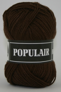 Populair breiwol 50 gram 12 donkerbruin