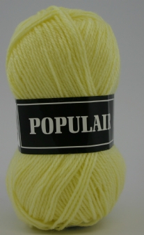 Populair breiwol 50 gram 28 lichtgeel