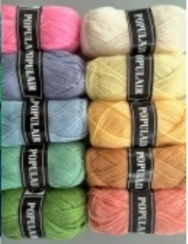 Populair breiwol 10x50 gram assortiment pastel kleuren