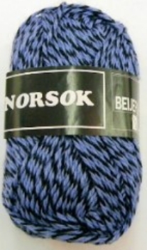 Norsok sokkenwol 50 gram zwart/blauw