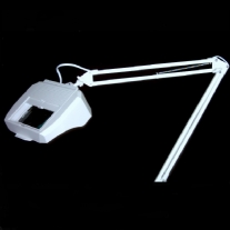 Loeplamp met schaararm, witte uitvoering, inclusief lamp