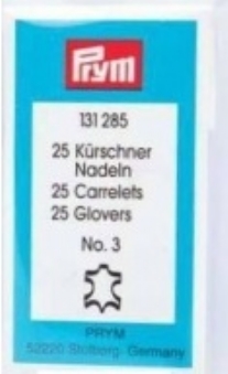 Driekantige leernaalden nr.3 25 stuks