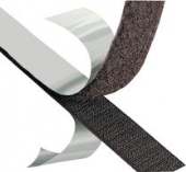 Velcro klittenband, zelfklevend, 20 mm x 5 meter, zwart