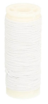 Rijgelastiek/rimpelastiek, 20 meter, wit