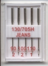 Jeansnaalden nr.100 5stuks (2x90 2x100 1x110)